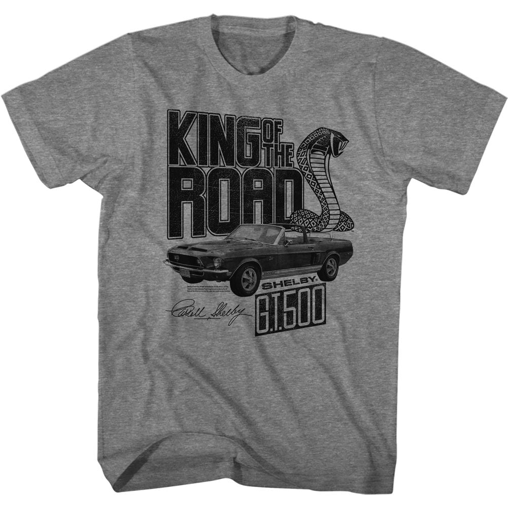 Carroll Shelby - King Of The Road - Short Sleeve - Heather - Adult - T-Shirt - clothing by TeeHivey.com
