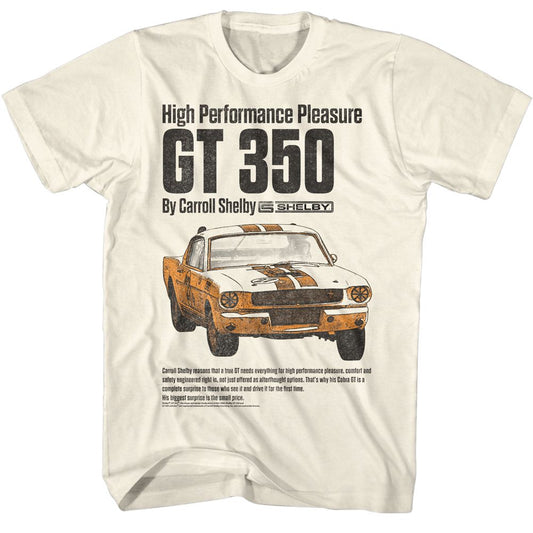 Carroll Shelby - High Performance - American Classics - Solid Off-White Adult Short Sleeve T-Shirt - clothing by TeeHivey.com