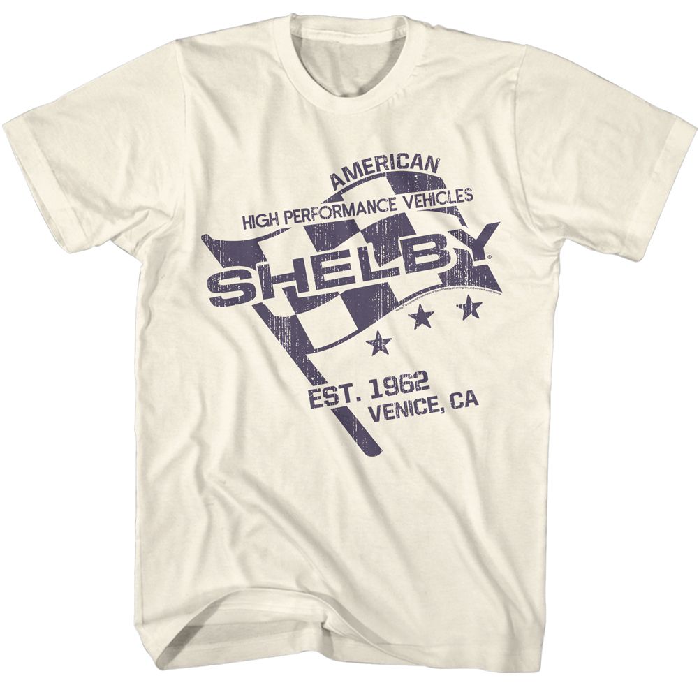 Carroll Shelby - Est 1962 - American Classics - Solid Off-White Adult Short Sleeve T-Shirt (Image 1)