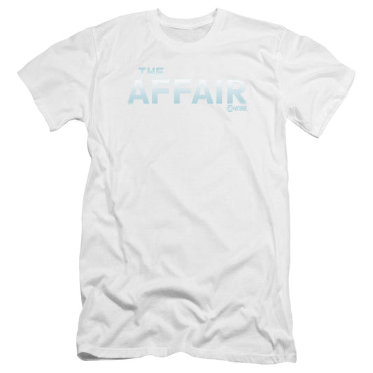Affair Logo Premium Bella Canvas Slim Fit Mens T Shirt White
