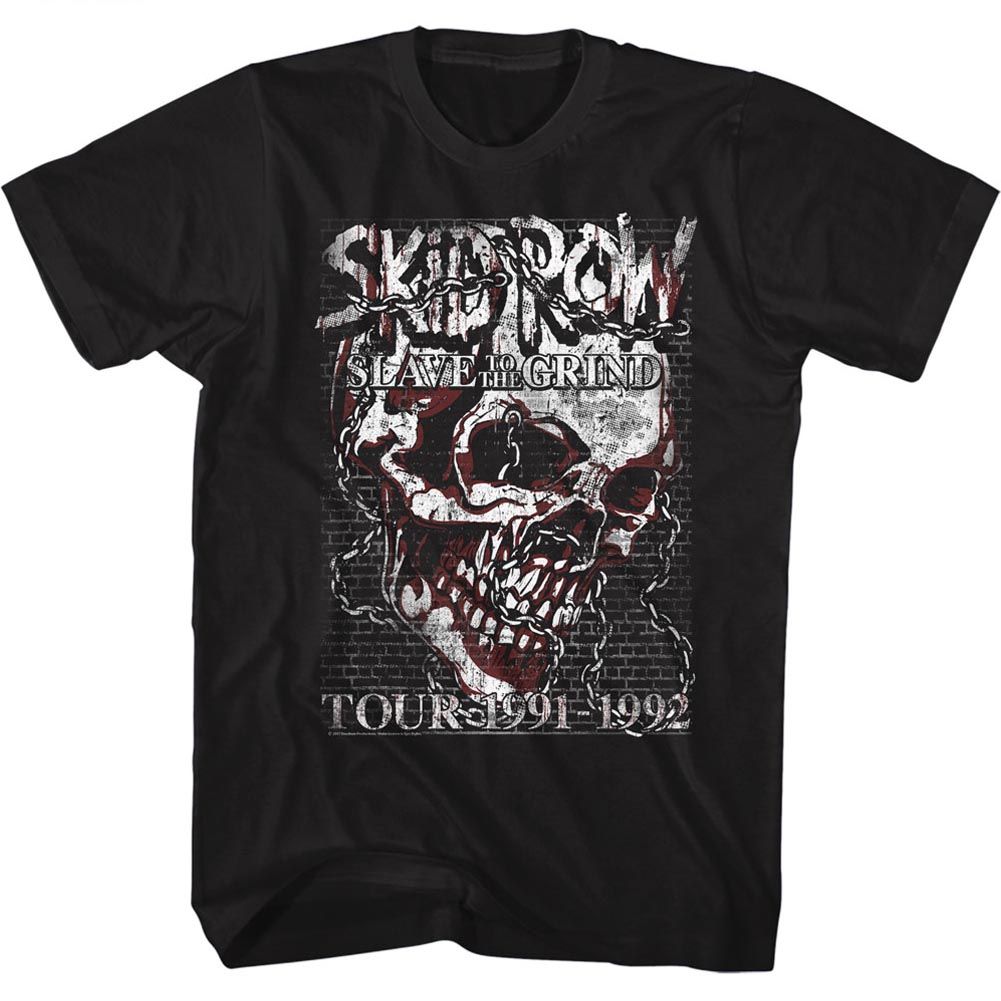 Skid Row - Skull Chain - Short Sleeve - Adult - T-Shirt - clothing by TeeHivey.com
