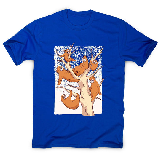 Sloth family - men's funny premium t-shirt