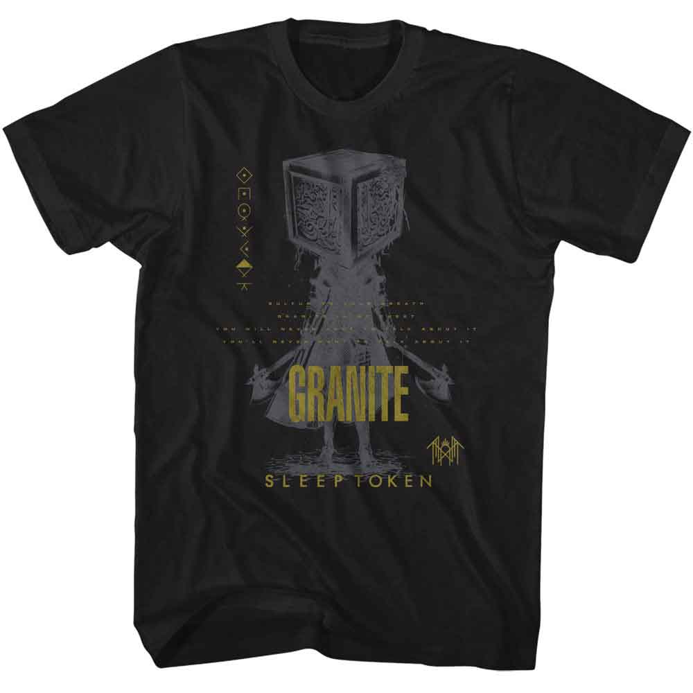 Sleep Token - Granite - American Classics - Solid Black Adult Short Sleeve T-Shirt - clothing by TeeHivey.com (Image 1)