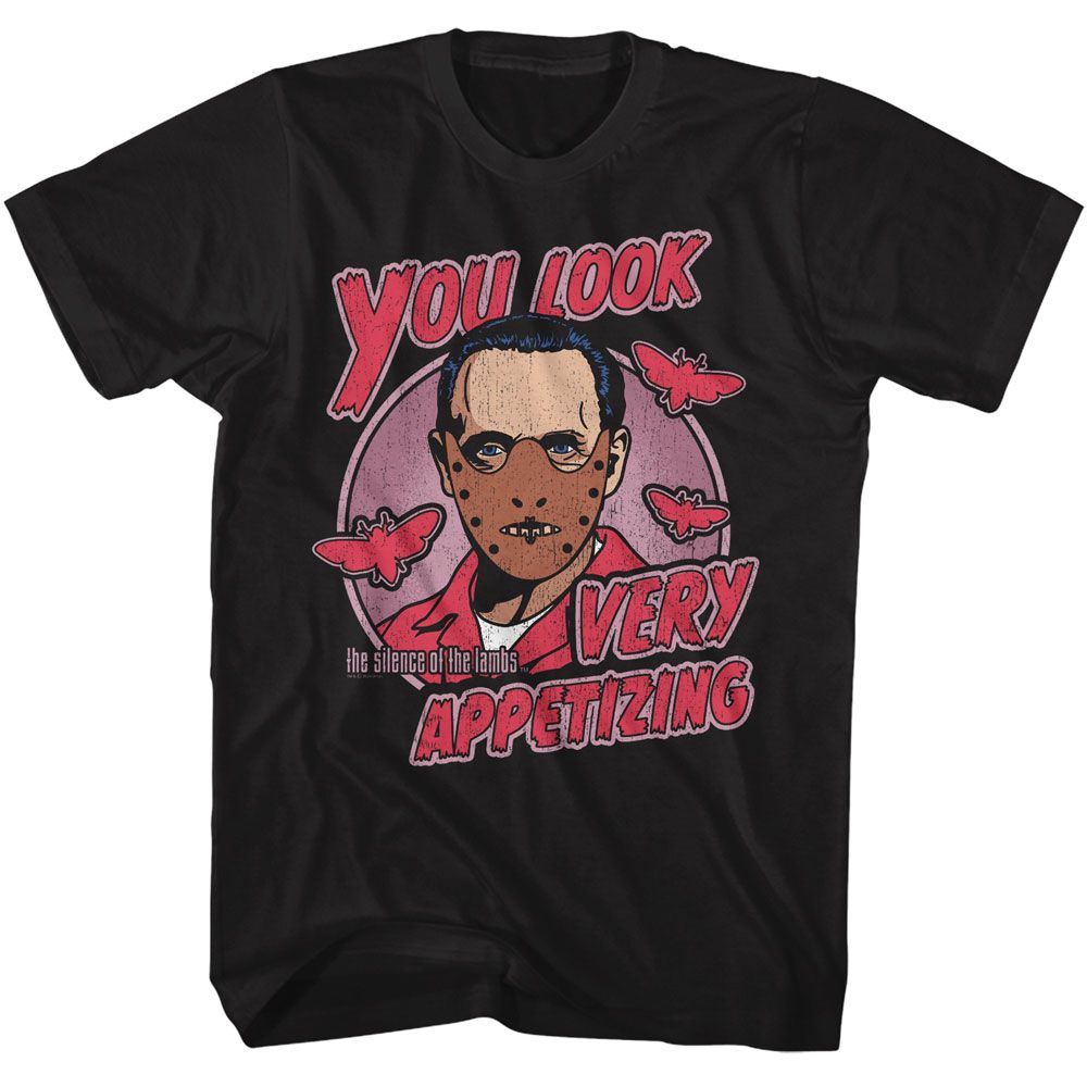 Silence Of The Lambs - Very Appetizing - American Classics - Solid Black Adult Short Sleeve T-Shirt (Image 1)