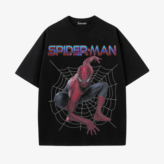 SPIDERMAN WEB GRAPHIC TEE