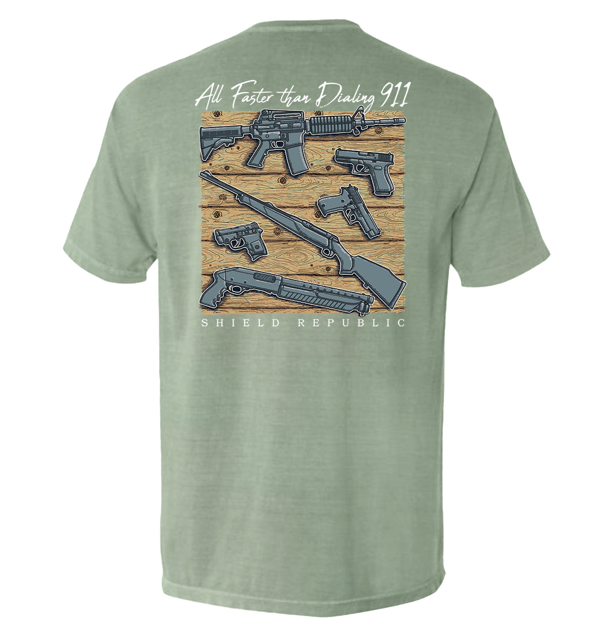 All Faster than Dialing 911 Pocket Tee