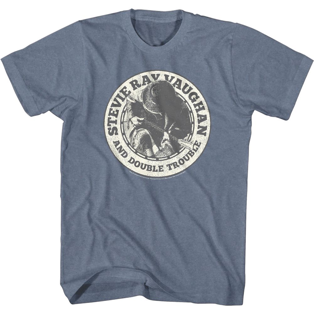 Stevie Ray Vaughan - Badge - Short Sleeve - Heather - Adult - T-Shirt - clothing by TeeHivey.com
