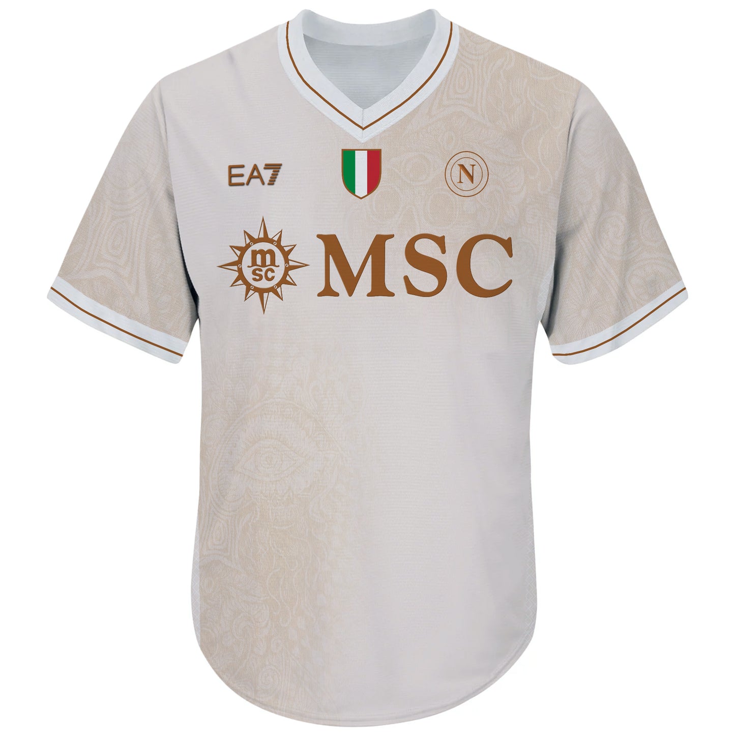 SSC Napoli Home Match 2025 2026 Men V-Neck Jersey