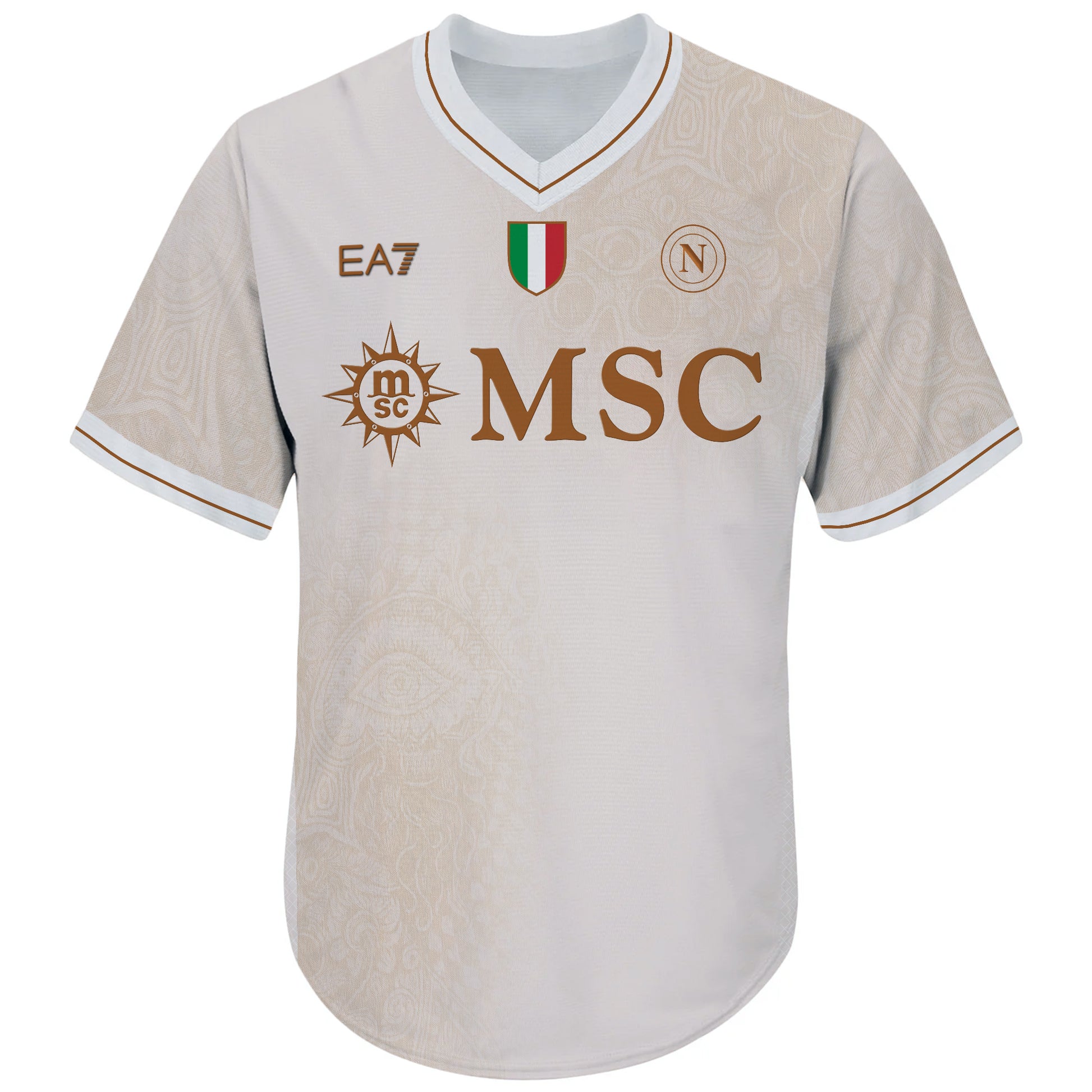SSC Napoli Home Match 2025 2026 Men V-Neck Jersey