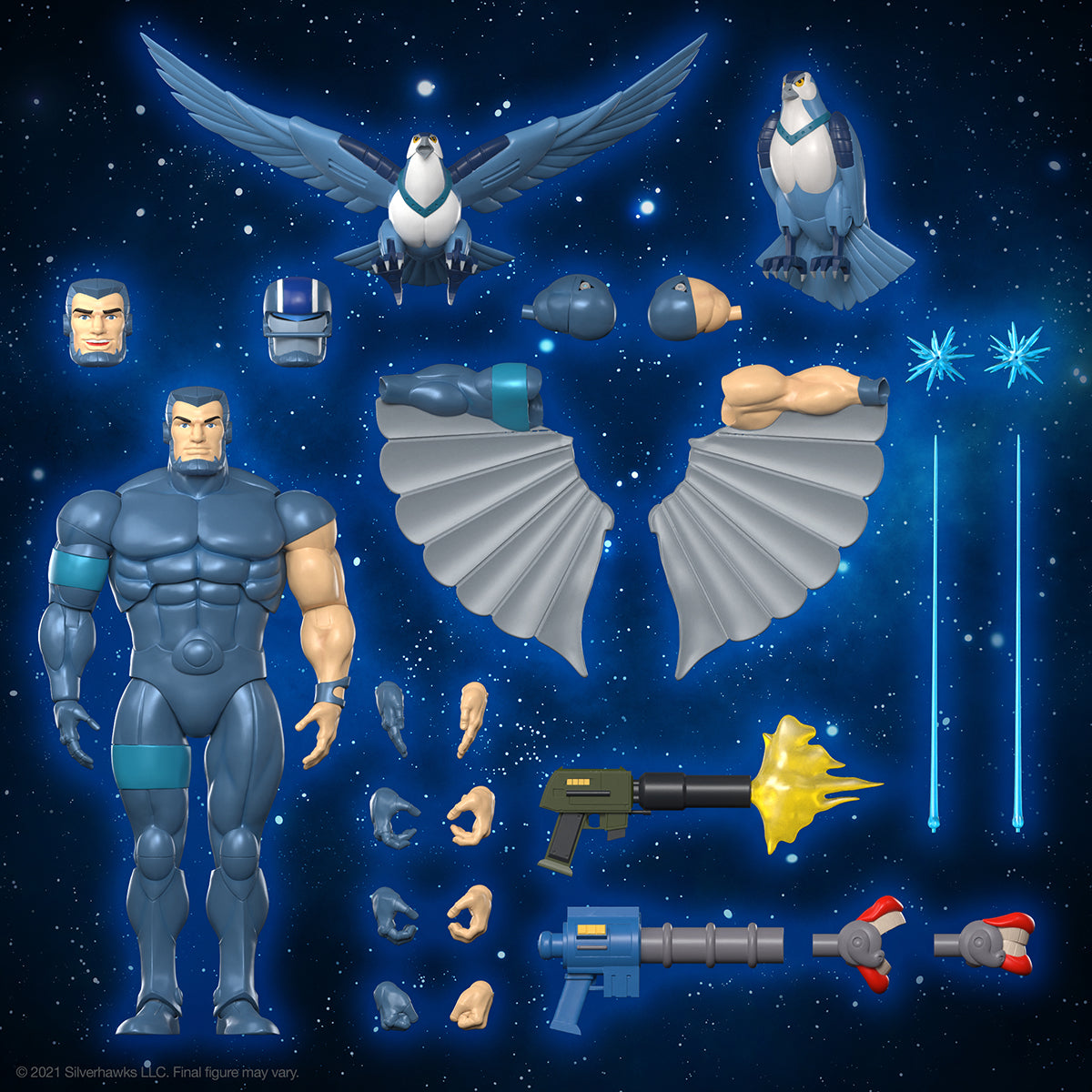 Super7 SilverHawks Ultimates: Steelwill Action Figure - clothing by TeeHivey.com (Image 2)