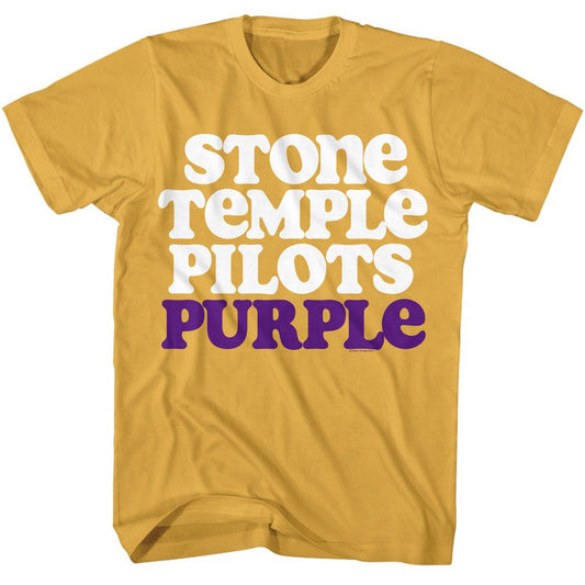 Stone Temple Pilots - Purple - American Classics - Solid Yellow Adult Short Sleeve T-Shirt (Image 1)