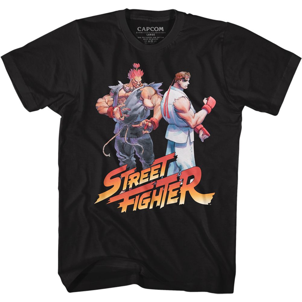 Street Fighter - Aku Ryu Logo - Short Sleeve - Adult - T-Shirt - clothing by TeeHivey.com