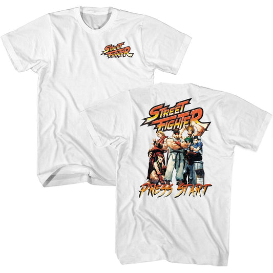 Street Fighter - Press Start - Short Sleeve - Adult - T-Shirt - clothing by TeeHivey.com