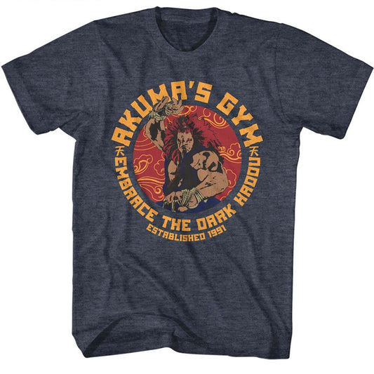 Street Fighter - Akumas Gym - Short Sleeve - Heather - Adult - T-Shirt - clothing by TeeHivey.com