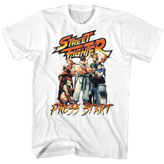 Street Fighter - Press Start 2 - Short Sleeve - Adult - T-Shirt - clothing by TeeHivey.com