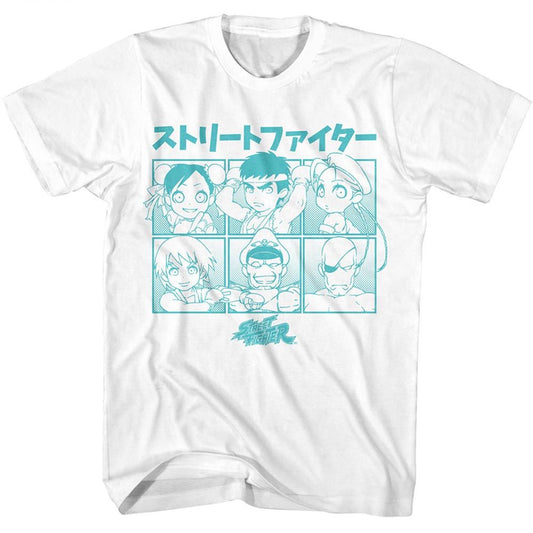 Street Fighter - Chibi Characters - Short Sleeve - Adult - T-Shirt - clothing by TeeHivey.com