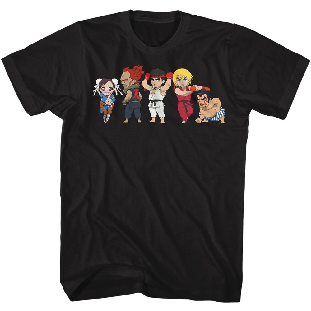 Street Fighter - 5 Chibis - Short Sleeve - Adult - T-Shirt