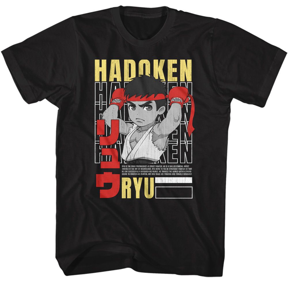Street Fighter - Hadoken Repeat - Short Sleeve - Adult - T-Shirt - clothing by TeeHivey.com