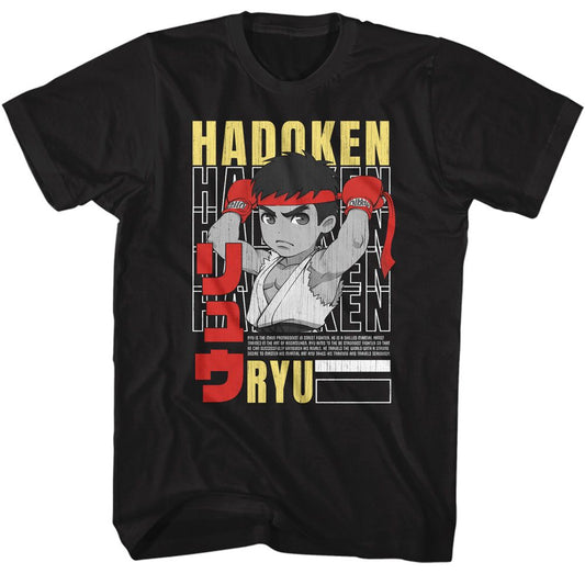 Street Fighter - Hadoken Repeat - Short Sleeve - Adult - T-Shirt - clothing by TeeHivey.com