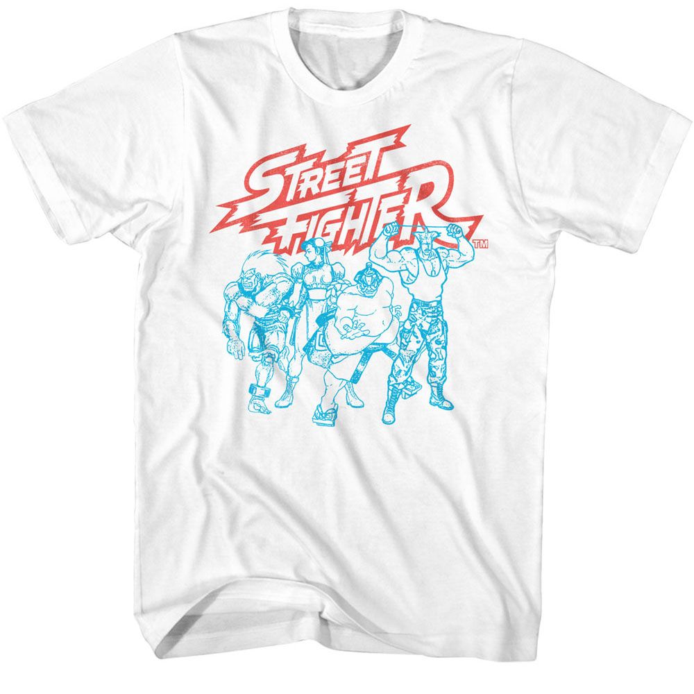 Street Fighter - SF 2 Fighters Group - Short Sleeve - Adult - T-Shirt - clothing by TeeHivey.com