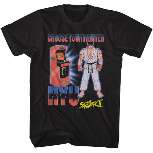Street Fighter - Arcade Ryu - American Classics - Adult Short Sleeve T-Shirt - clothing by TeeHivey.com (Image 1)