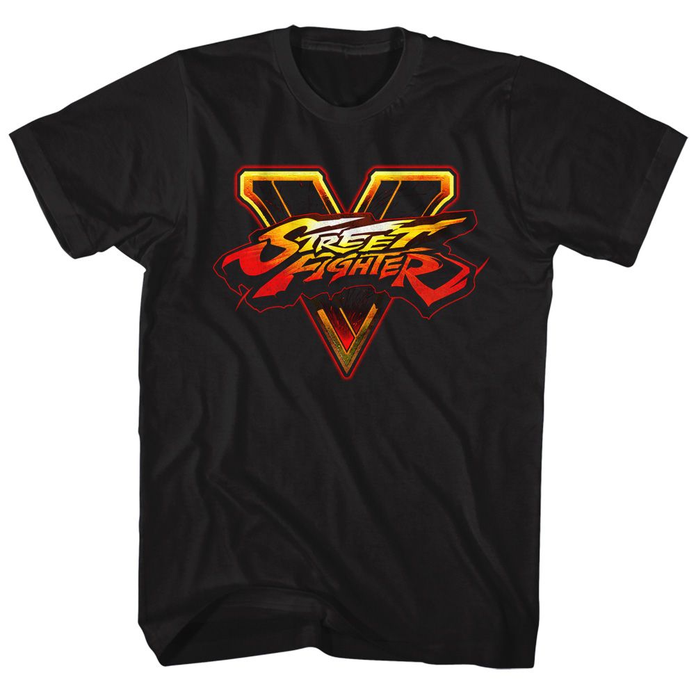 Street Fighter - SFV Logo - Short Sleeve - Adult - T-Shirt - clothing by TeeHivey.com