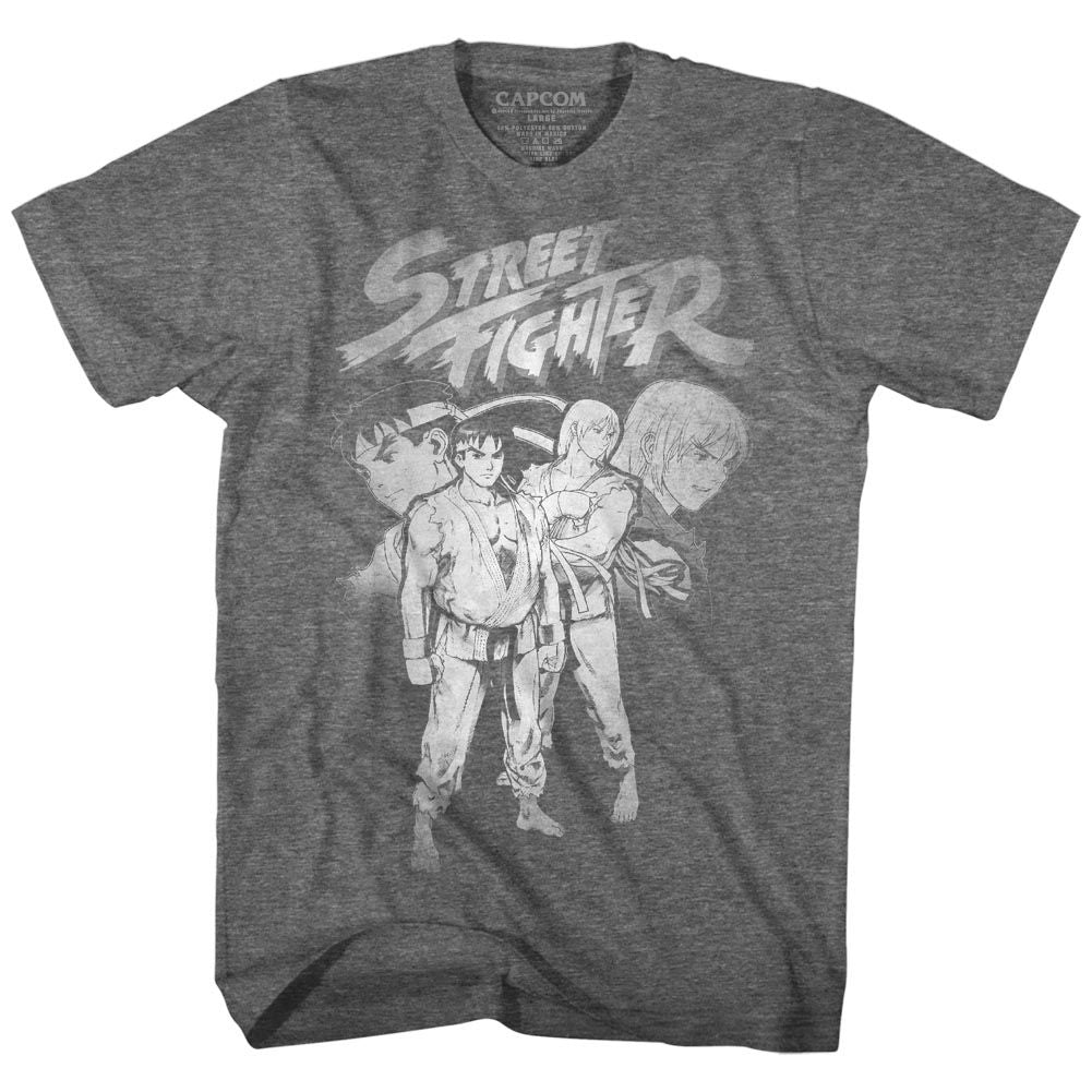 Street Fighter - SF Alpha 3 Ryu-Ken - Short Sleeve - Heather - Adult - T-Shirt - clothing by TeeHivey.com