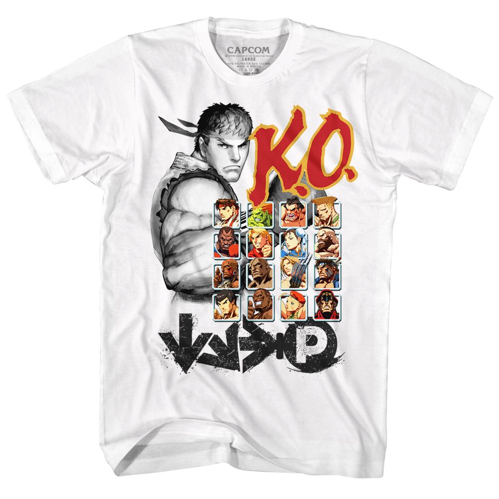 Street Fighter - KO 2 - Short Sleeve - Adult - T-Shirt - clothing by TeeHivey.com