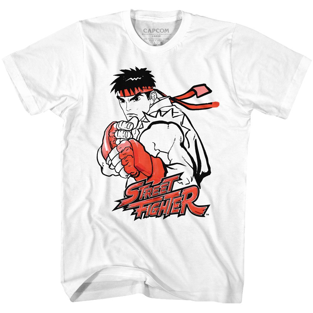 Street Fighter - Ryu Red - Short Sleeve - Adult - T-Shirt - clothing by TeeHivey.com