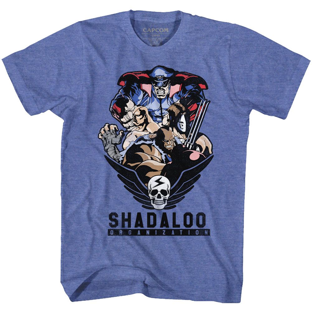 Street Fighter - Shadaloo Org - Short Sleeve - Heather - Adult - T-Shirt - clothing by TeeHivey.com