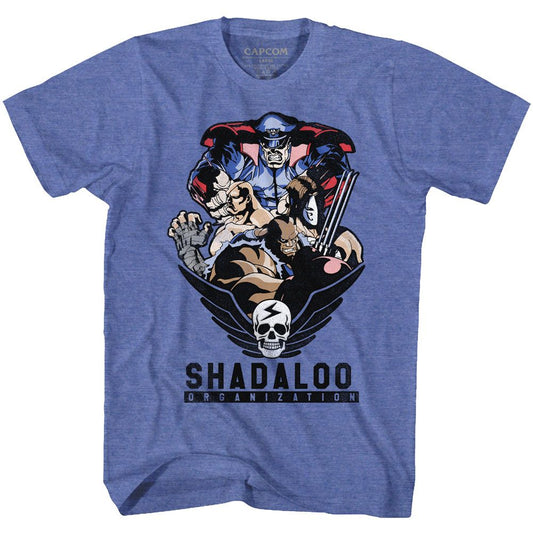 Street Fighter - Shadaloo Org - Short Sleeve - Heather - Adult - T-Shirt - clothing by TeeHivey.com