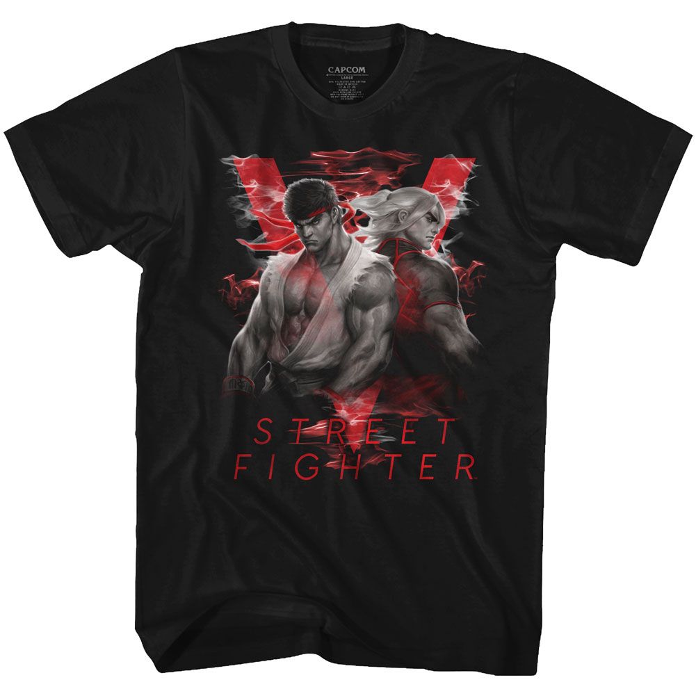 Street Fighter - Smoky V - Short Sleeve - Adult - T-Shirt - clothing by TeeHivey.com