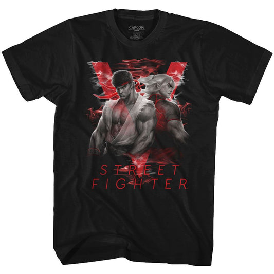 Street Fighter - Smoky V - Short Sleeve - Adult - T-Shirt - clothing by TeeHivey.com