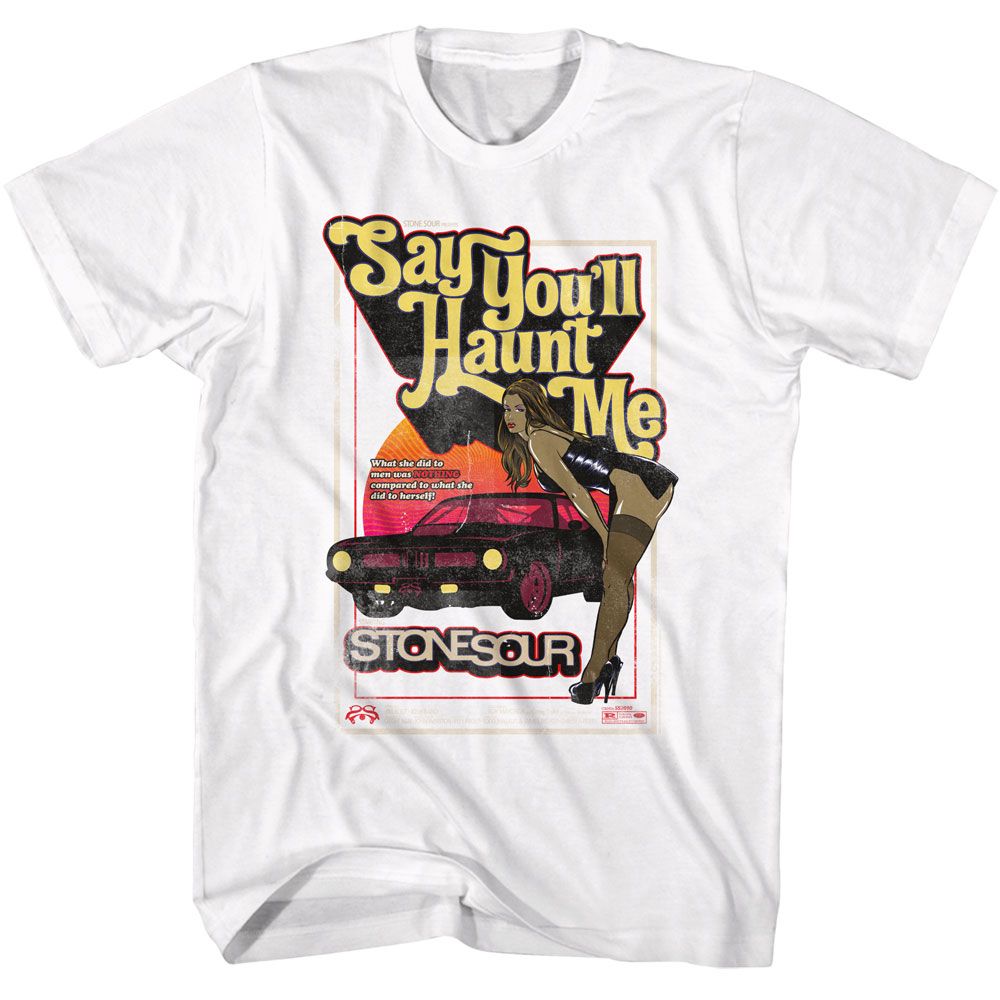 Stone Sour Say Youll Haunt Me Car American Classics Adult Short Sleeve T-Shirt - clothing by TeeHivey.com (Image 1)