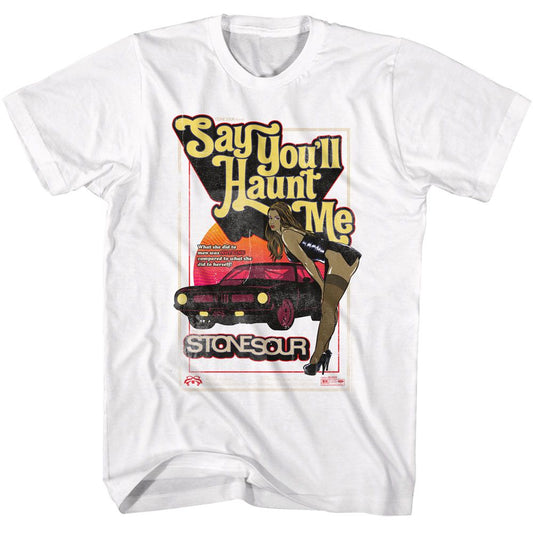Stone Sour Say Youll Haunt Me Car American Classics Adult Short Sleeve T-Shirt - clothing by TeeHivey.com (Image 1)