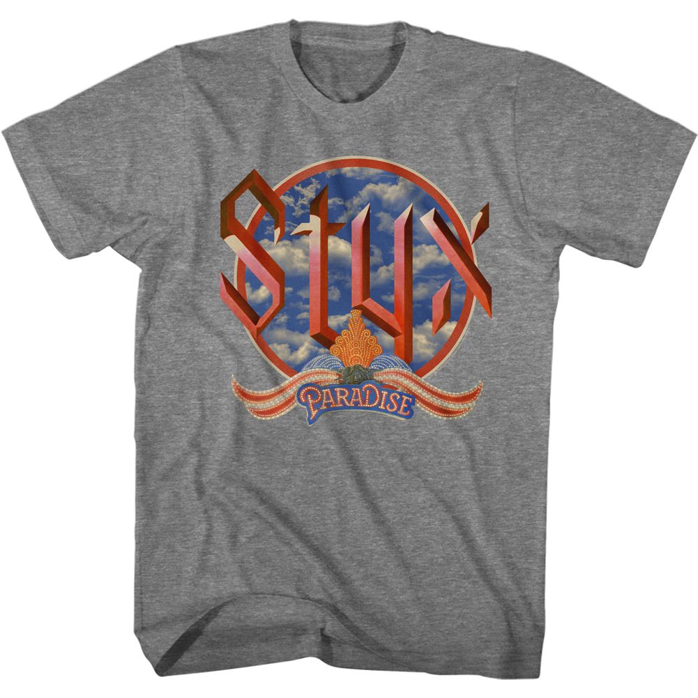 Styx - Paradise Clouds - Short Sleeve - Heather - Adult - T-Shirt - clothing by TeeHivey.com