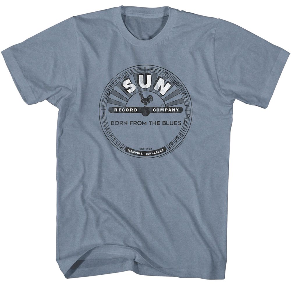 Sun Records - Full Circle Logo - Short Sleeve - Heather - Adult - T-Shirt - clothing by TeeHivey.com