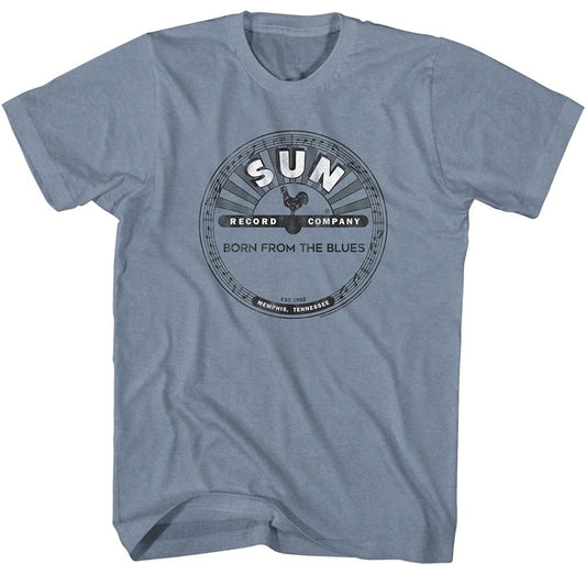 Sun Records - Full Circle Logo - Short Sleeve - Heather - Adult - T-Shirt - clothing by TeeHivey.com