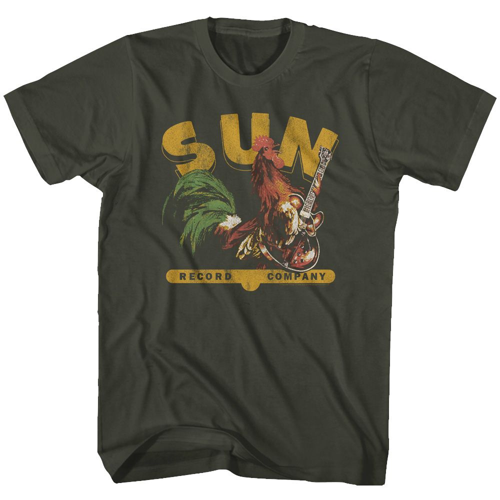 Sun Records - Rooster With Guitar - Short Sleeve - Adult - T-Shirt - clothing by TeeHivey.com