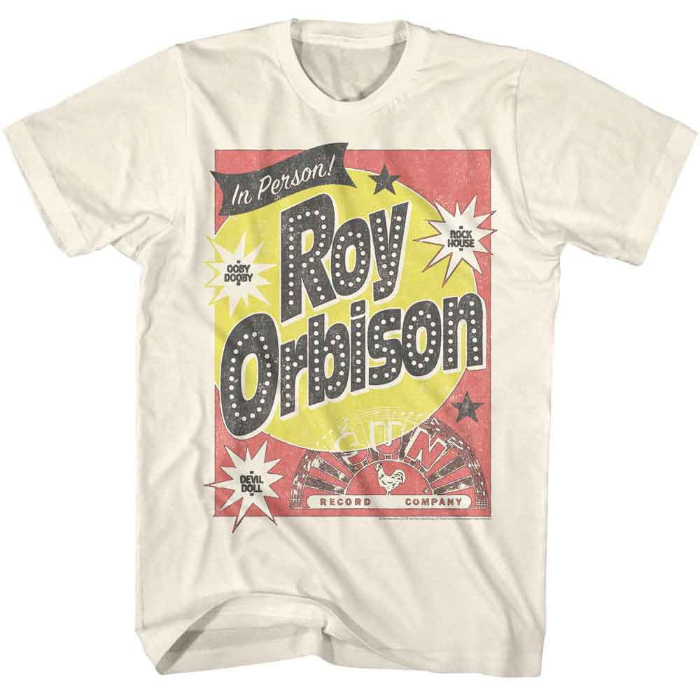 Sun Records - Roy Orbison In Person - American Classics - Natural Adult Short Sleeve T-Shirt