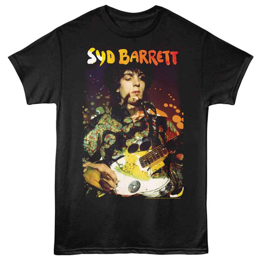 Syd Barrett - Physchadelic Circles - American Classics - Black Solid Adult Short Sleeve T-Shirt (Image 1)