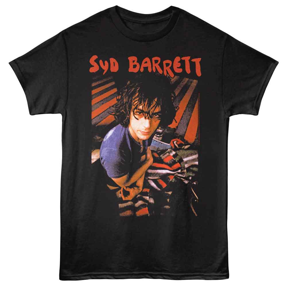Syd Barrett - Stripey - American Classics - Black Solid Adult Short Sleeve T-Shirt - clothing by TeeHivey.com (Image 1)