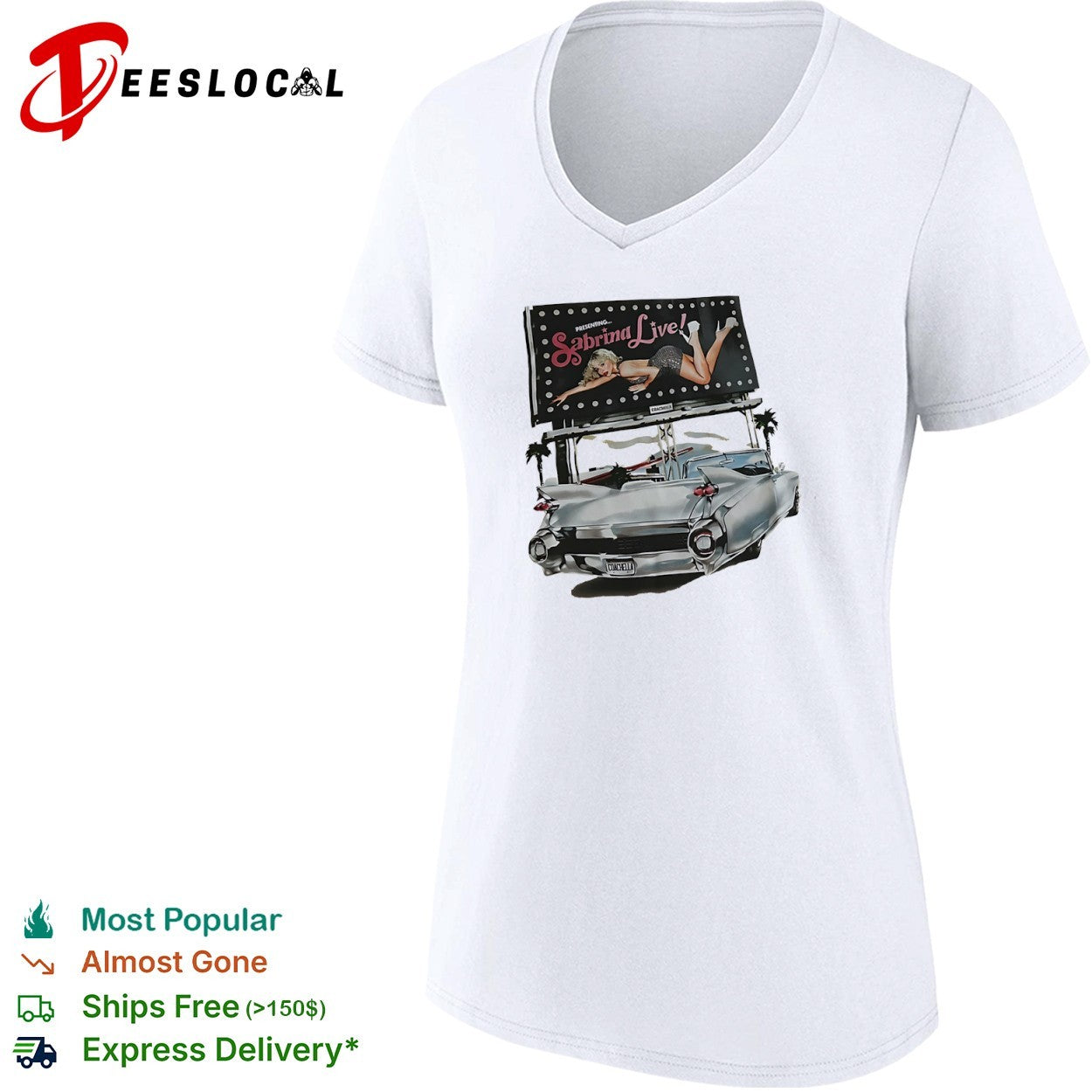 Sabrina Carpenter Presenting Sabrina Live Coachella Classic Car shirt