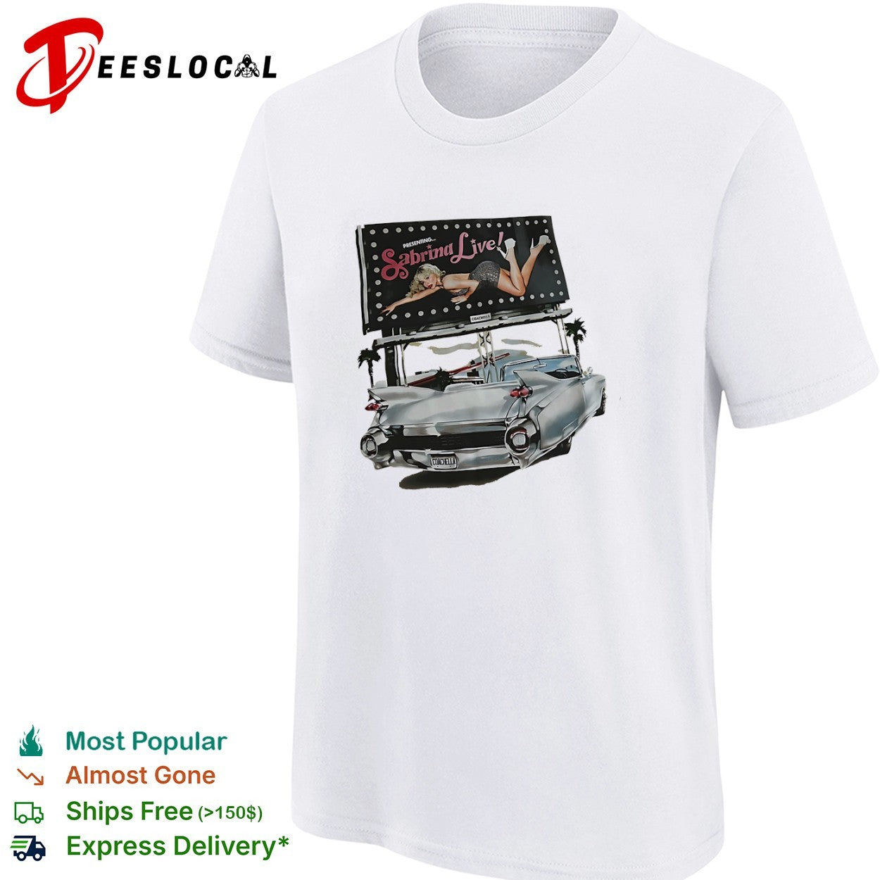 Sabrina Carpenter Presenting Sabrina Live Coachella Classic Car shirt
