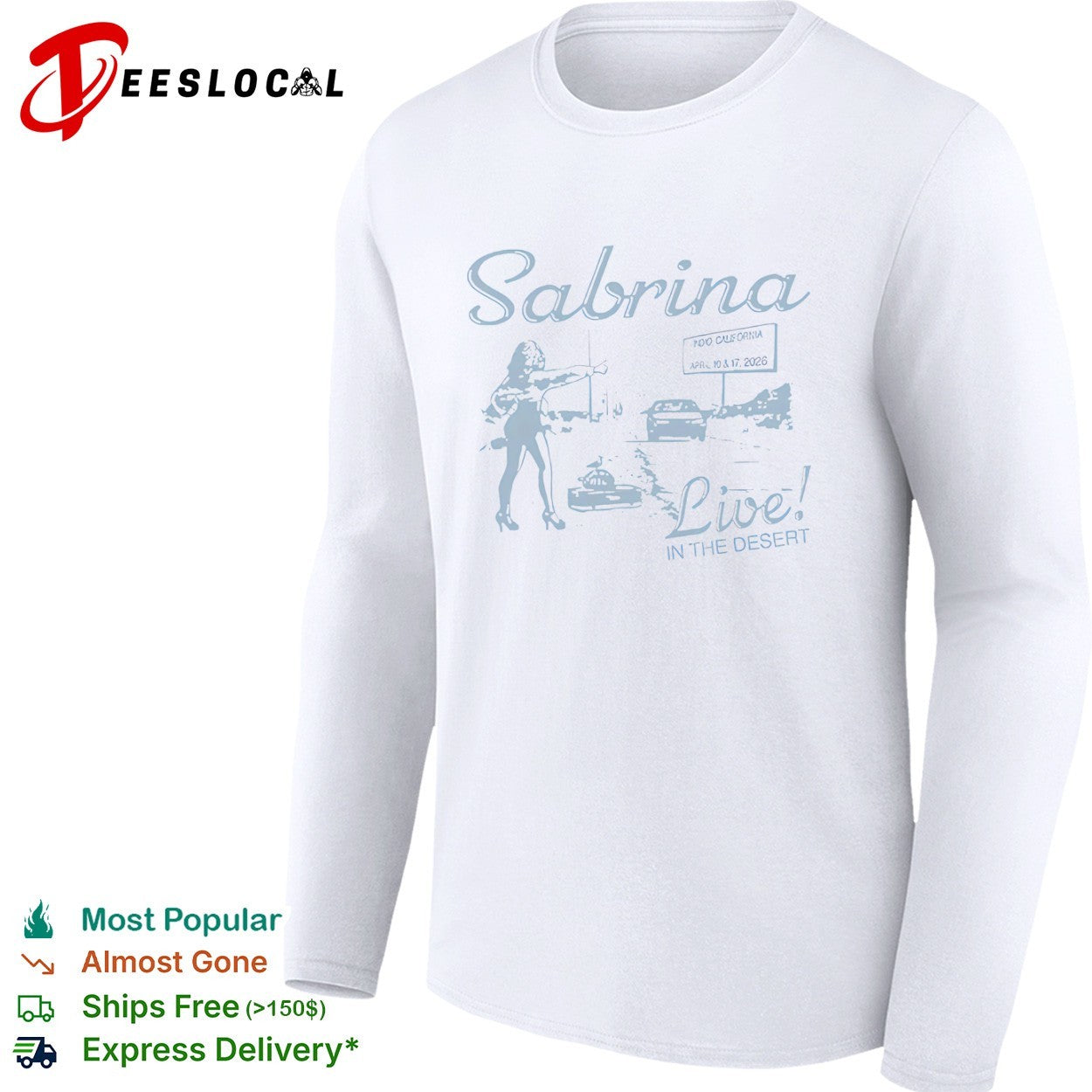 Sabrina Live in the Desert Indio California April 10 and 17 2026 Coachella shirt