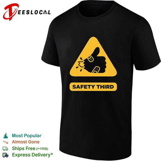 Safety third sign retro shirt