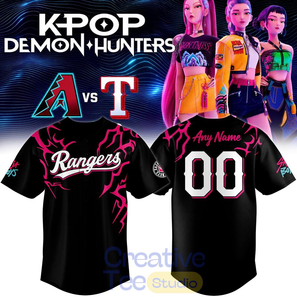 Saja Boys x Texas Rangers Special Baseball Jersey