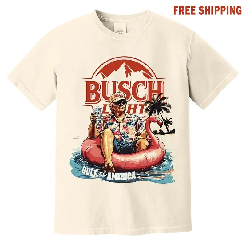 [Sale Up To 50% + Free Shipping] Trump Gulf of America Busch Light T-Shirt 2-Sides Gulf Of America Beer Tee Men Women