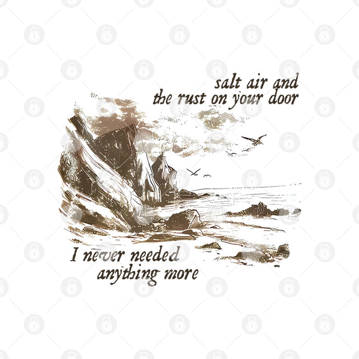 Salt Air And The Rust On Your Door I Never Needed Anything More Shirt