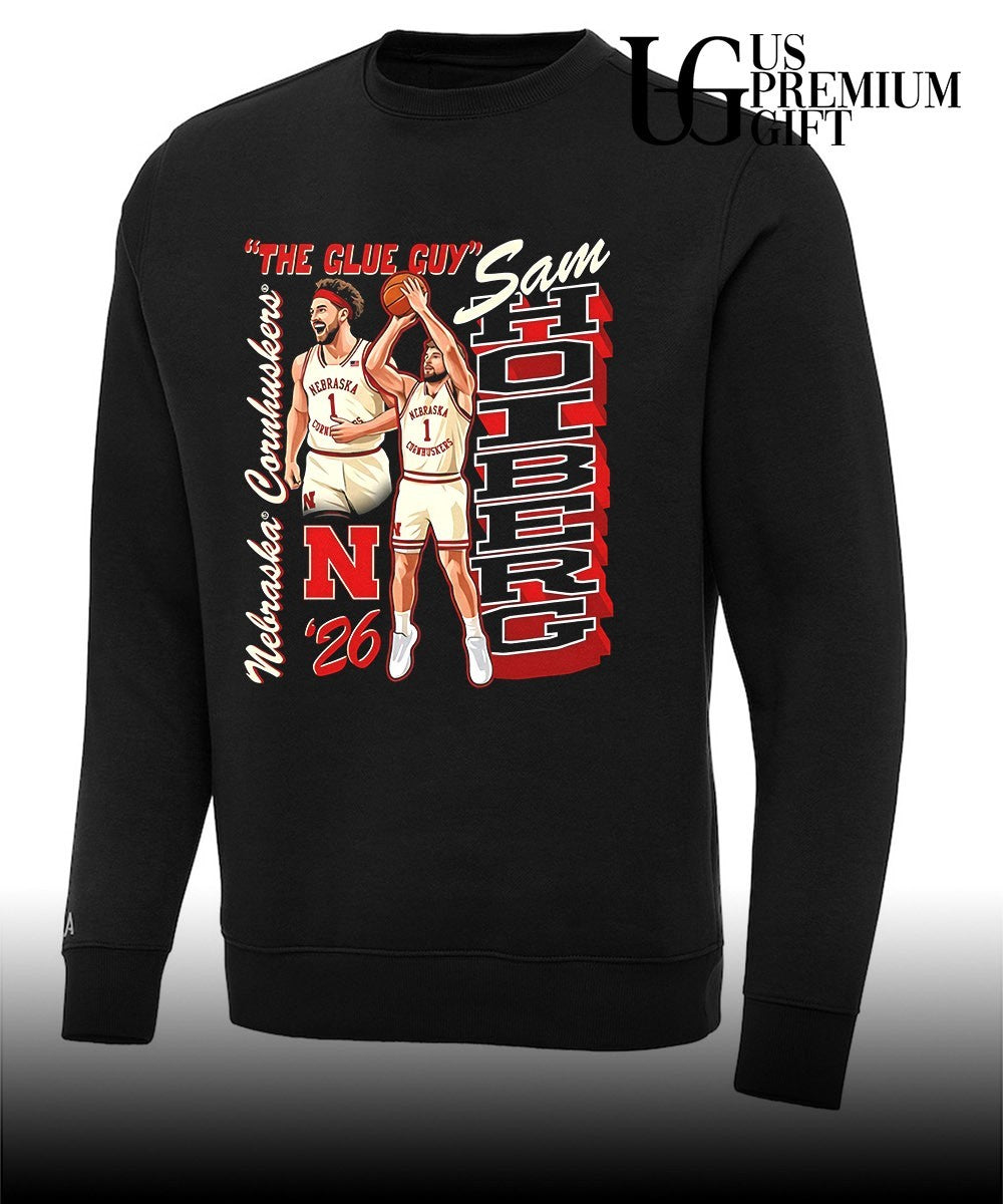 Sam Hoiberg The Glue Guy Nebraska Cornhuskers graphic shirt